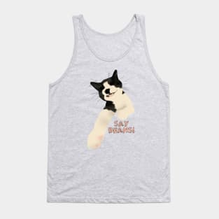 Say Beans Kitty Cat Smiling Tank Top